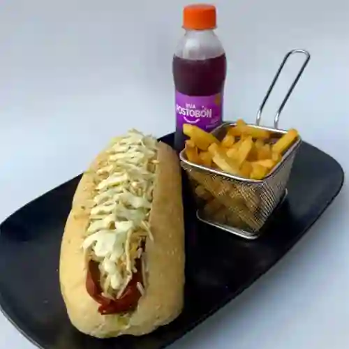 Combo Perro Sencillo + Papas+gasesosa