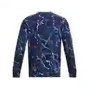 Under Armour Buzo Sudadera Rival Fleece Crew Hombre Azul T-M