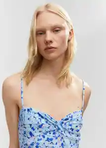 Vestido Sea Azul Talla M Mujer Mango