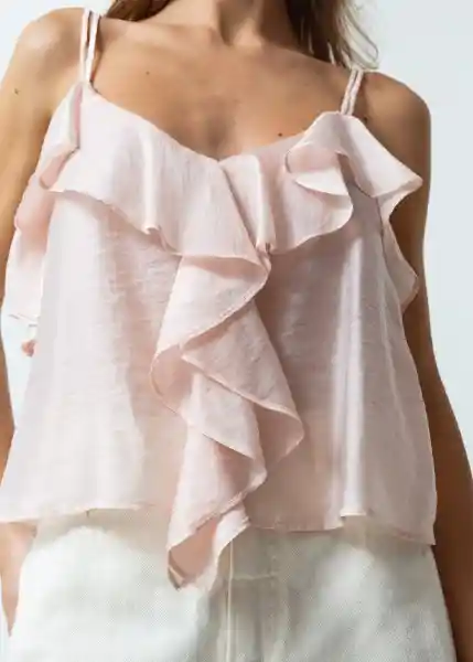 Camisa Mujer Rosa Nude Medio M 411G373 Naf Naf
