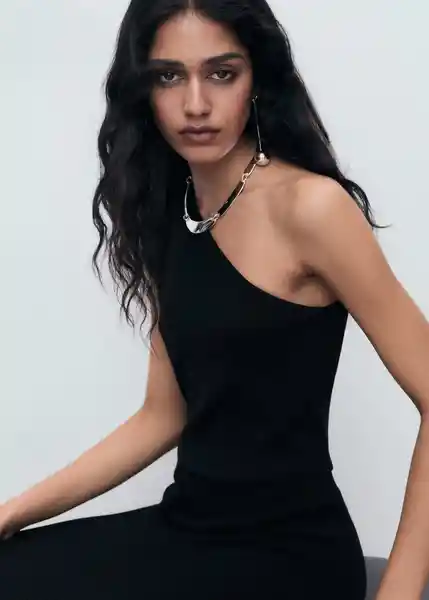 Vestido Asim Negro Talla S Mujer Mango