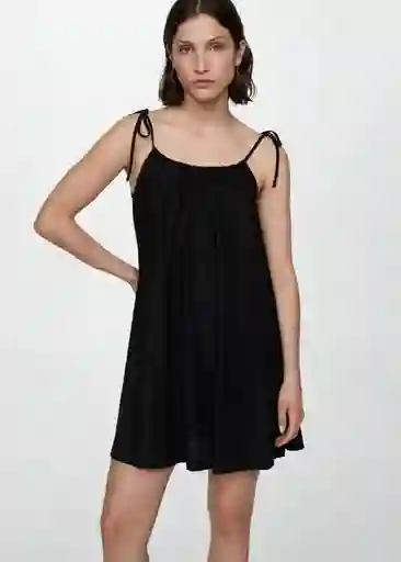 Vestido Alandi Negro Talla XS Mujer Mango