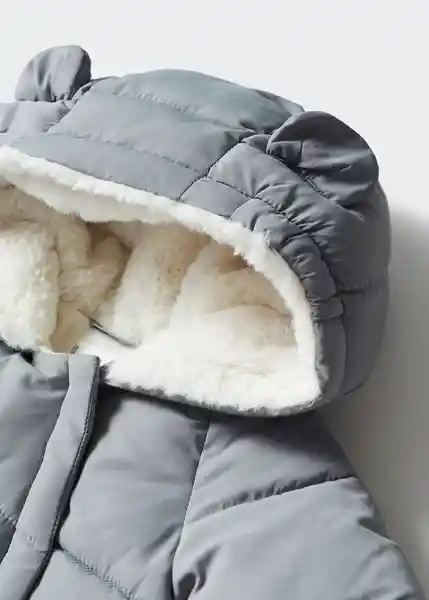 Abrigo Anorak Teddyl5 Antracita Talla 64 Niños Mango
