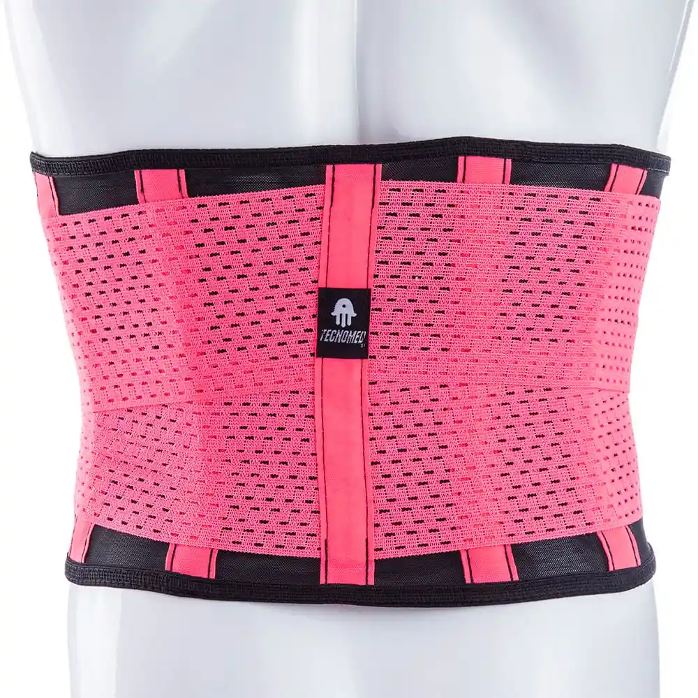 Tecnomed Faja Columna Rosa Neon T-M