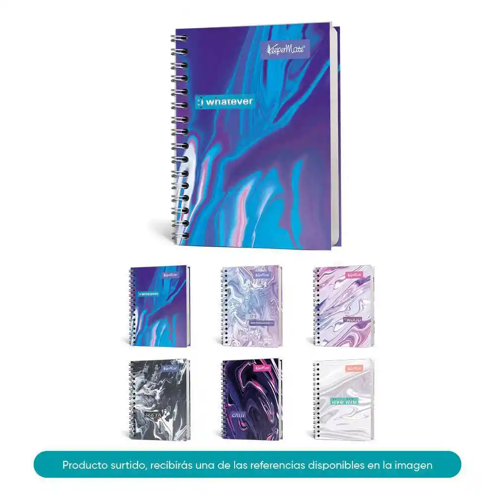 Keepermate Cuaderno Distorsión Líquida Mixto Argollado