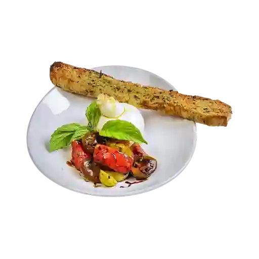 Burrata con Tomates Orgánicos