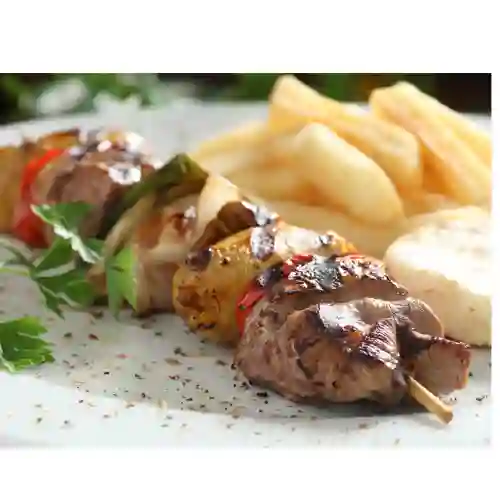 Chuzo Mixto + 2 Arepas