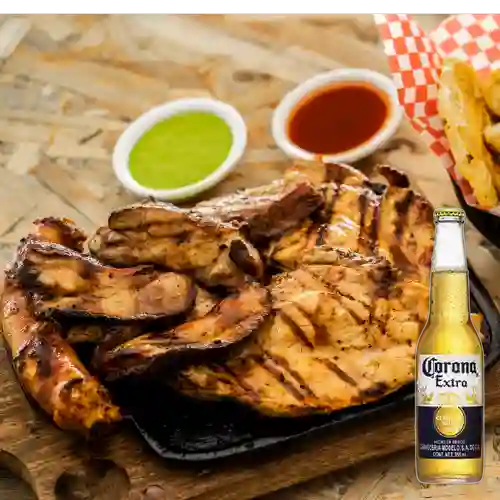Combo Parrillada 4 Carnes Personal + Corona Extra 355ml