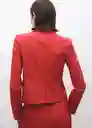 Blazer Americana Margot Rojo Talla M Mujer Mango