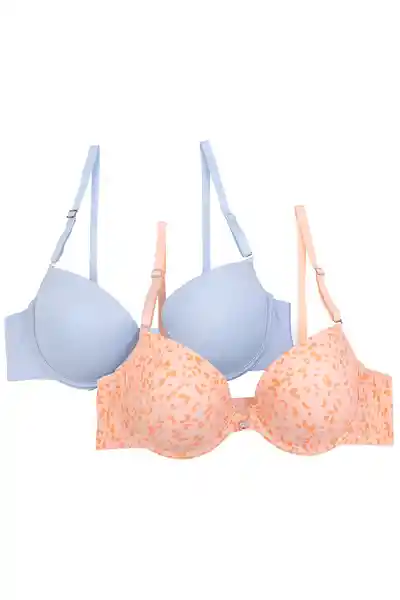 Lili Pink Pack Brasier en Microfibra Copa B Azul Ref.4503D