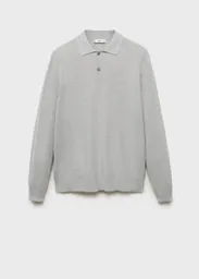 Camiseta Polo Tens Gris Medio Vigoré Talla M Hombre Mango