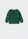 Sudadera Manhat Verde Talla 69 Niños Mango