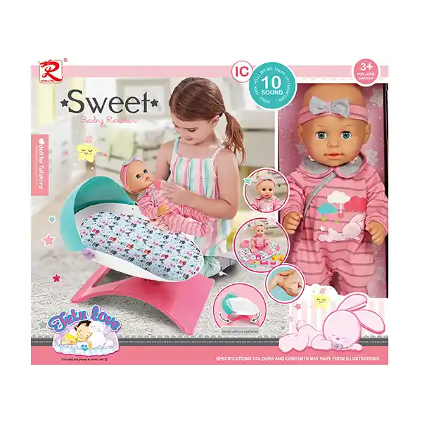 Faroplay Muñeca Bebé de 14" Con 10 Sonidos