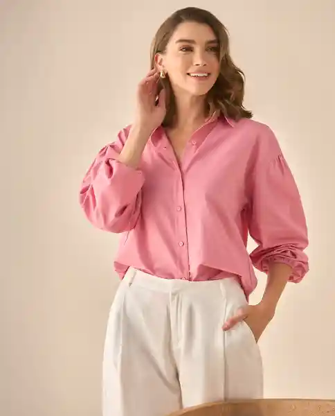 Camisa Rosa Silvestre Medio Talla XXL 613G037 Esprit