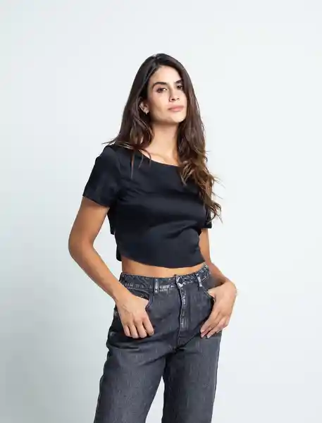 Camisa Vasiliki Negro Puro Ultraoscuro Talla XS 411F342 Naf Naf