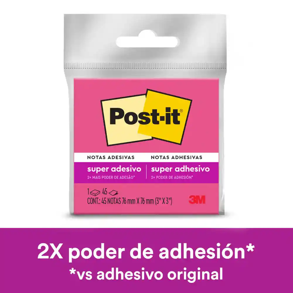 Post-It Nota Adhesiva Rosado 654 SS