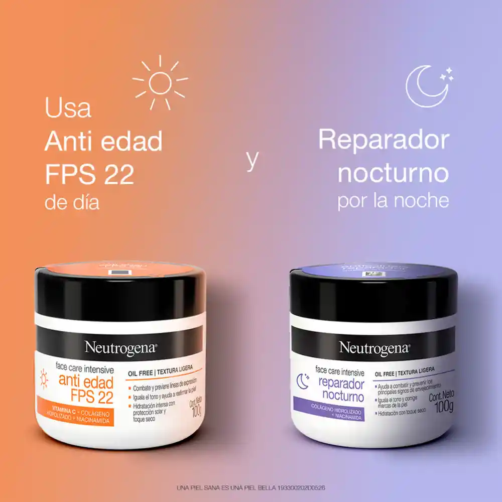 Crema Hidratante Facial FPS 22 Neutrogena Face Care Intensive 100g