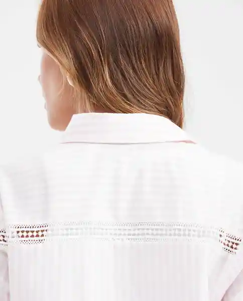 Camisa Stripe Longsleeve Rosa Cósmico Claro Talla M Chevignon