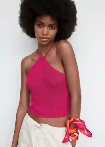Top Lemon Fucsia Talla M Mujer Mango