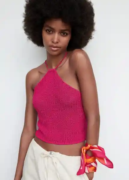 Top Lemon Fucsia Talla M Mujer Mango