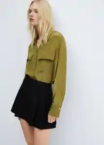 Camisa Massima Khaki Talla L Mujer Mango