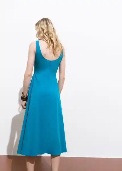 Vestido Nicole Azul Talla S Mujer Mango