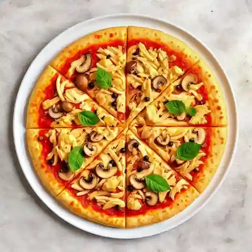 Pizza fungi-pollo 18 cm