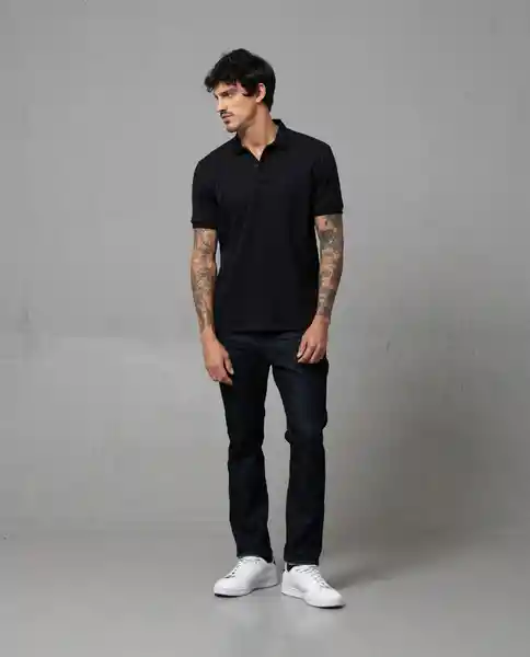 Camisa Tipo Polo Hombre Negro Talla M 191G001 Rifle