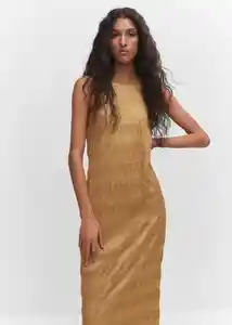 Vestido Lotus-a Cobre Talla XL Mujer Mango