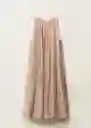Vestido Ania Beige Talla XS Mujer Mango