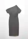 Vestido Adriana2 Gris Medio Vigoré Talla M Mujer Mango