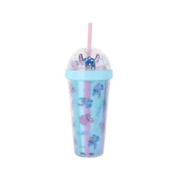 Vaso Plástico Con Pitillo Lilo & Stitch Stitch 420 mL Miniso