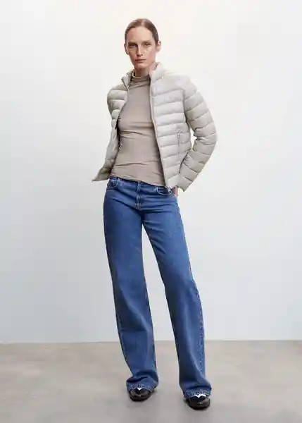 Abrigo Anorak Blandi Piedra Talla 18 Mujer Mango