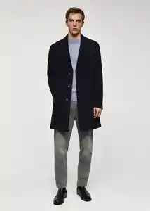 Abrigo Haki Navy Talla XS Hombre Mango