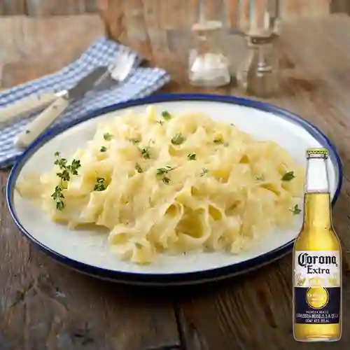 Combo Alfredo + Cerveza Corona Bot. 355ml