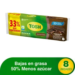 Tosh Galletas Chocolate Bajas En Grasa x 8 Unidades