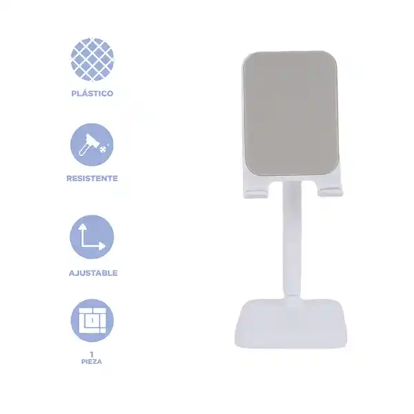 Soporte Para Celular Con Altura Ajustable Blanco Miniso