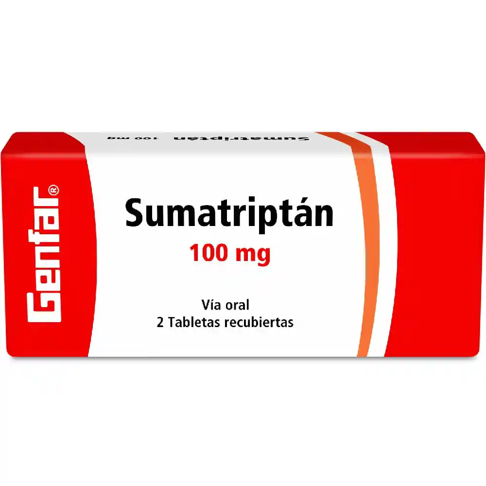 Genfar Sumatriptán Tabletas Recubiertas (100 mg) 