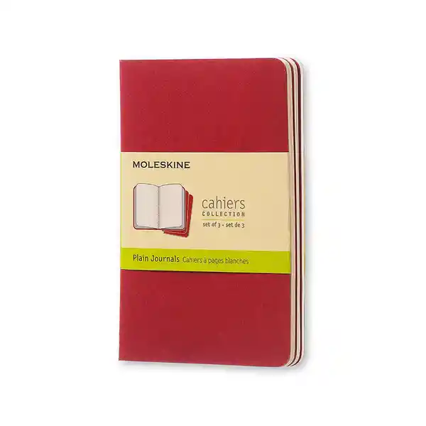 Moleskine Libreta Cahier Plana Rojo Pequeña