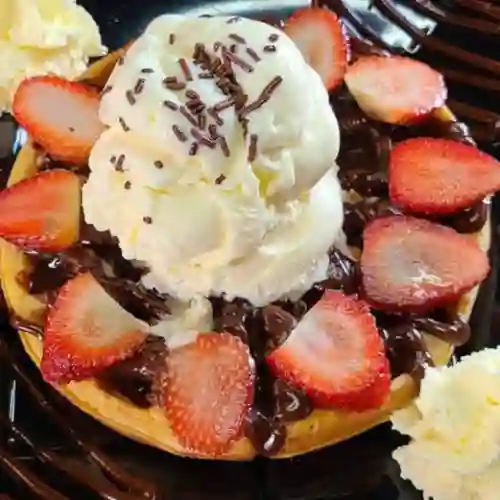 Waffles de Nutella y Fresas