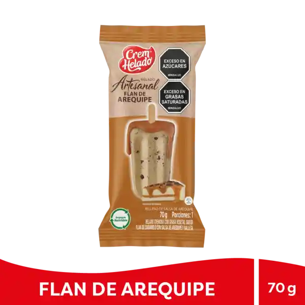 Crem Helado Artesanal Flan de Chocoflan