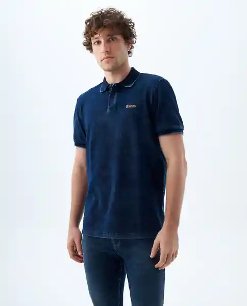 Camiseta Hombre Color Azul Talla L 809F020 Americanino