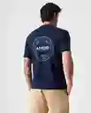 Camiseta Hombre Azul Talla M 842G000_AZU194024 Americanino
