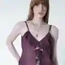 Blusa de Tiras Volante en Escote Multicolor S Fuera de Serie