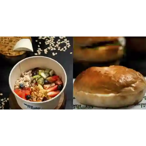 Combo 4 (bowl Avena+ Bagel Queso)
