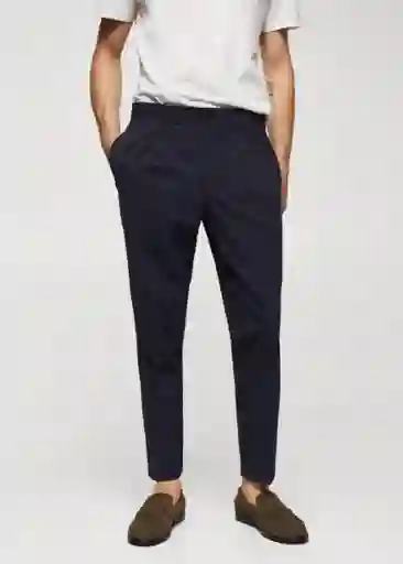 Pantalón Milano Navy Talla 38 Hombre Mango
