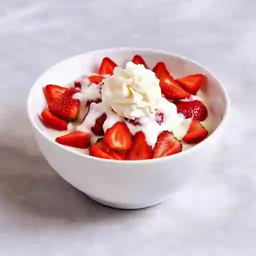 Fresas con crema pequeñas