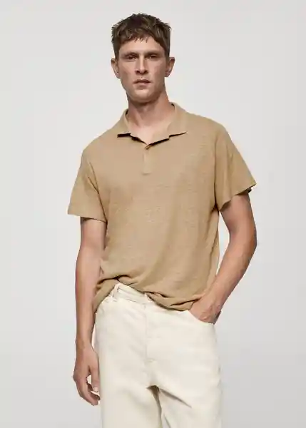 Polo Amberes Beige Talla L Hombre Mango