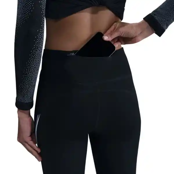 Nike Licra Para Correr W Fast Df mr 7/8 Tgt sw Mujer Negro T. L
