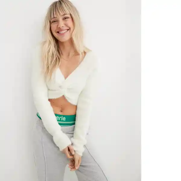 Buzo Beige Aerie Talla Small American Eagle